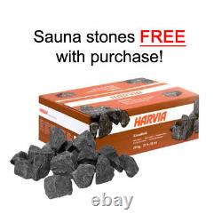 NEW! Harvia 36DUO Wood burning Sauna Heater, Free Eucalyptus (Stones Included)