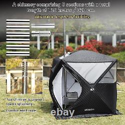 Outdoor Sauna Hot Tent Stove, Rocket Stove Heater, Portable Camping Wood Stove f