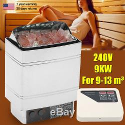 Stainless Steel Wet/Dry Sauna Heater Stove Outer Digital Controller 240V 9KW ZB