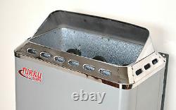 Used Compact 2kw 120v Wet & Dry Turku Sauna Heater Stove Built-in Controller