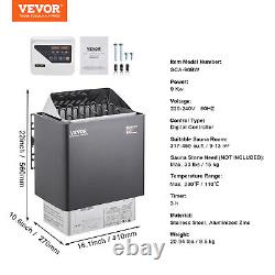 VEVOR 9KW Sauna Heater Stove Wet&Dry with External Digital Controller 220V Home