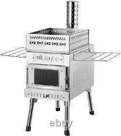 Willowybe Outdoor Sauna Hot Tent Stove, Rocket Stove Heater, Portable Camping Wo