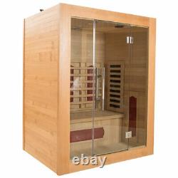 Wood Color 3 Person Far Infrared Sauna-New Range-Latest Technology- Buy Direct