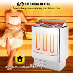 220v Sauna Heater 6/9kw Baignoire À Vapeur Sèche Sauna Heater Poêle W Contrôleur Externe