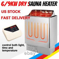 6/9 Kw Chauffe-glace Sauna 220v Poêle Sèche Sauna Avec Contrôleur Externe 50-221