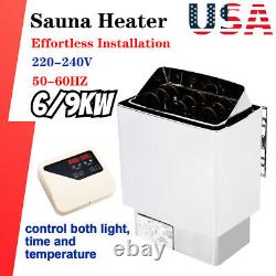 6/9kw Chauffe-sauna Poêle Sèche Sauna Poêle Avec Contrôleur Externe 50/60hz Sauna