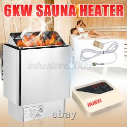 6kw Ac 220v 3 Personne Wet&dry Sauna Heater Stove Spa Contrôleur Numérique Externe