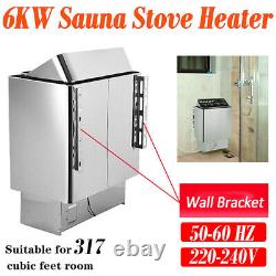 6kw Chauffe-sauna à vapeur sèche, kit de poêle de sauna 220v