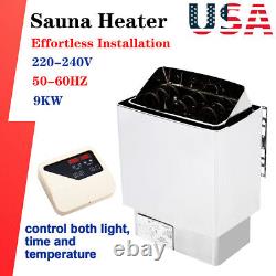 9kw Chauffe-sauna Poêle Sèche Sauna Poêle 220v Contrôle Externe