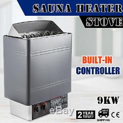 9kw Wet & Dry Sauna Chauffage Poêle De Contrôle Interne 220-240v De Montage Mural Chambre