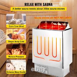 Appareil de sauna à chauffage électrique avec poêle sec, contrôleur externe 220V, salle de sauna aux États-Unis.