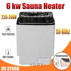 Chaudière de sauna 6KW Poêle de sauna à vapeur sèche avec contrôleur EXTERNE