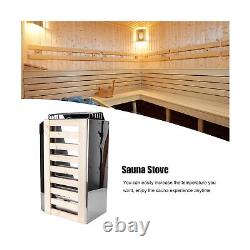 Chauffe-sauna, 3KW 110V Contrôle Interne de la Température Réglable en Acier Inoxydable