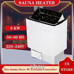 Chauffe-sauna 9 KW avec contrôleur numérique extérieur CON 3 pour poêle de sauna 220V pour spa