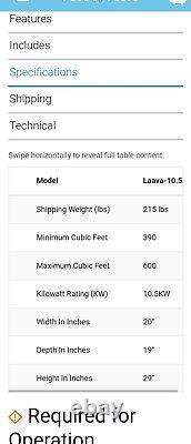 Chauffe-sauna Amerec Laava de 10,5 kW à 4600 $, unité de chauffage pour lodge de sudation tout-en-un 230V