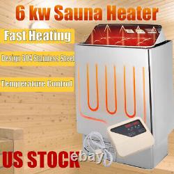 Chauffe-sauna électrique 6KW en acier inoxydable avec contrôle numérique, livraison gratuite