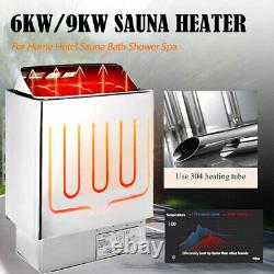 Chauffe-sauna électrique 9KW sec en acier inoxydable pour bain douche SPA 220 240V