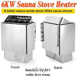 Chauffe-sauna électrique SPA 6KW pour bain douche, poêle en acier inoxydable sec 220-240V