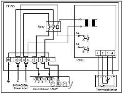 Chauffe-sauna humide et sec en acier inoxydable de 4,5 kW, 240 V, 210 pi3 avec commande numérique.