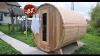 Dundalk Clair Rouge Cedar Barrel Sauna Avec Harvia M3 Wood Heater Assemblage