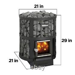 Harvia Legend 150 Ul Certified Wood Burning Sauna Heater With Cheminée Kit Stones