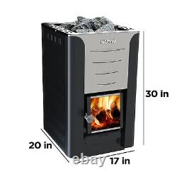 Harvia Pro 20 Poêle à bois de sauna en acier et kit de cheminée