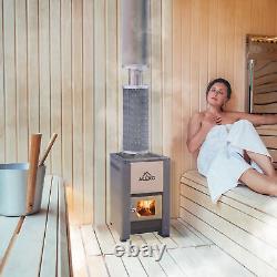 Kit de cheminée pour poêle à bois ALEKO pour sauna équivalent à un chauffage électrique de 9 à 15 kW