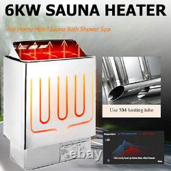 Nouveau poêle de chambre de sauna de 6KW, résistant à la rouille, certifié CE UL, pour spa humide et sec.