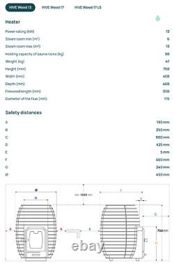 Poêle à bois pour sauna HUUM HIVE 13 chauffe-salle de vapeur pour 6 à 13 m³