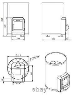 Poêle à bois pour sauna STOVEMAN 20R robuste pour salle de vapeur de 12 à 20 m³