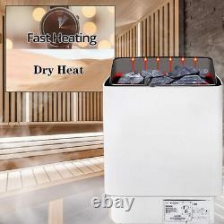 Poêle chauffante en acier inoxydable de 6 à 9 KW pour salle de sauna, commandée par un contrôleur mural 220V