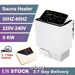 Poêle de sauna à infrarouge de 6KW avec kit de poêle de sauna sec et commande externe pour un maximum de 315 pieds cubes.