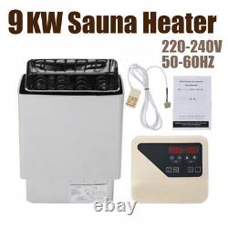 Poêle de sauna électrique 9KW 220V à sec pour bain de vapeur dans un spa jusqu'à 460 pieds cubes.