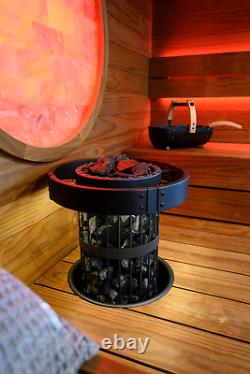 Poêle électrique pour sauna HARVIA Legend 7 kW avec panneau de contrôle WiFi en acier noir.