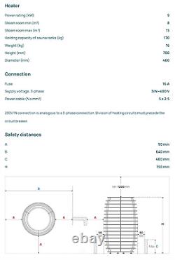 Poêle électrique pour sauna HUUM HIVE Mini 9 kW avec panneau de contrôle UKU WiFi équipé