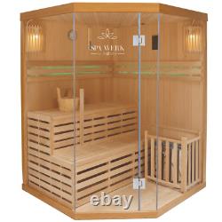 Sauna Cabine Hemlock Traditionnelle Harvia Sauna Heater 4 Personnes