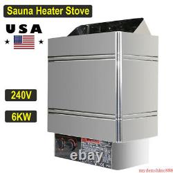 Sauna Heater Stove 6kw 240v Dry Steam Bath Machine Home Hotel Contrôle Interne