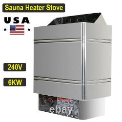 Sauna Heater Stove 6kw 240v Dry Steam Bath Machine Home Spa Contrôleur Nternal