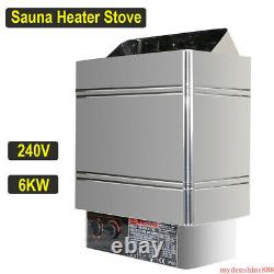 Sauna Heater Stove 6kw 240v Dry Steam Bath Machine Home Spa +contrôleur Interne