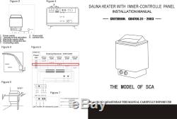 Spa Externe 220v De Corps De Contrôleur De Chauffage Électrique De Poêle De Sauna 3ww Automatique Humide Et Sec